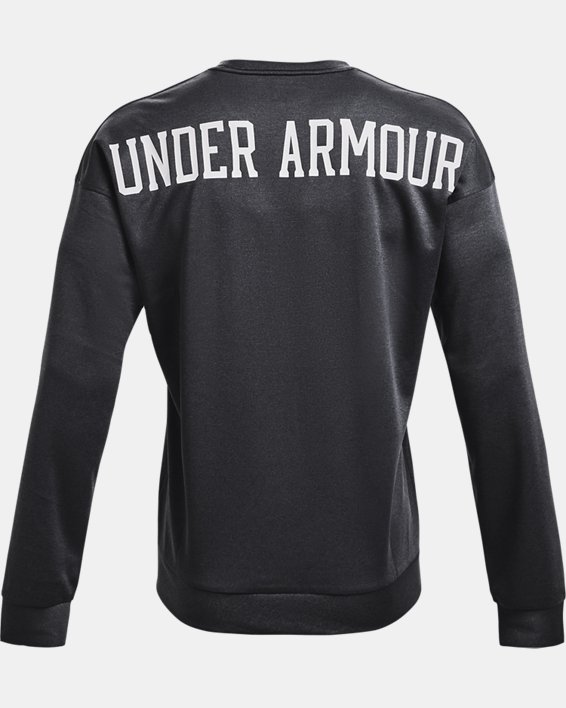 เสื้อคอกลมแขนยาว UA RECOVER™ สำหรับผู้ชาย in Black image number 7